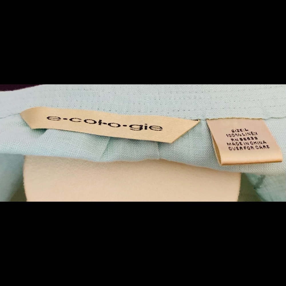 Ecologie Linen Blouse•SZ L - Picture 3 of 3